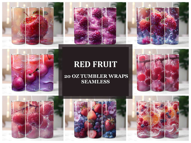 Red Fruit 7 Tumbler Wrap - CraftNest - Digital Crafting and Art