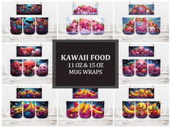 Kawaii Food 8 Mug Wrap - CraftNest