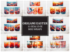 Origami Easter 3 Mug Wrap - CraftNest