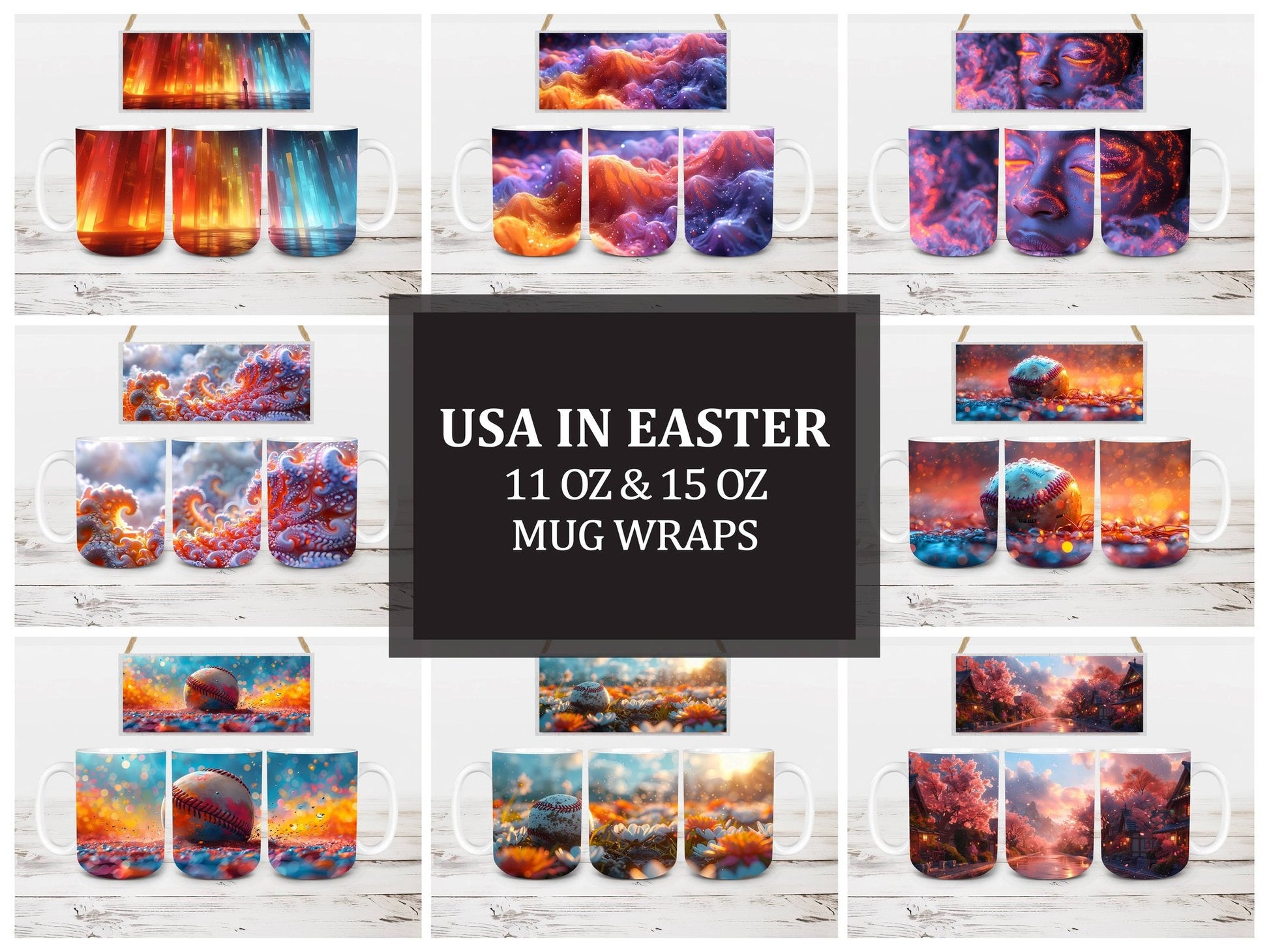 USA in Easter 2 Mug Wrap - CraftNest