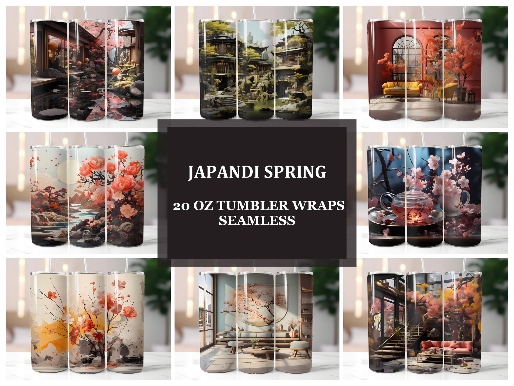 Japandi Spring 2 Tumbler Wrap - CraftNest