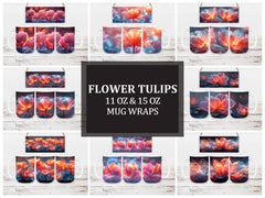 Flower Tulips 8 Mug Wrap - CraftNest