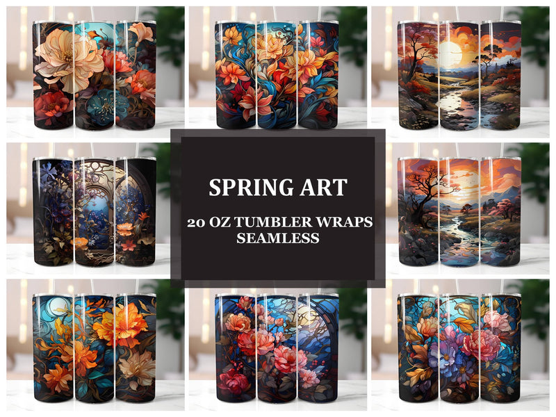 Spring Art 3 Tumbler Wrap - CraftNest