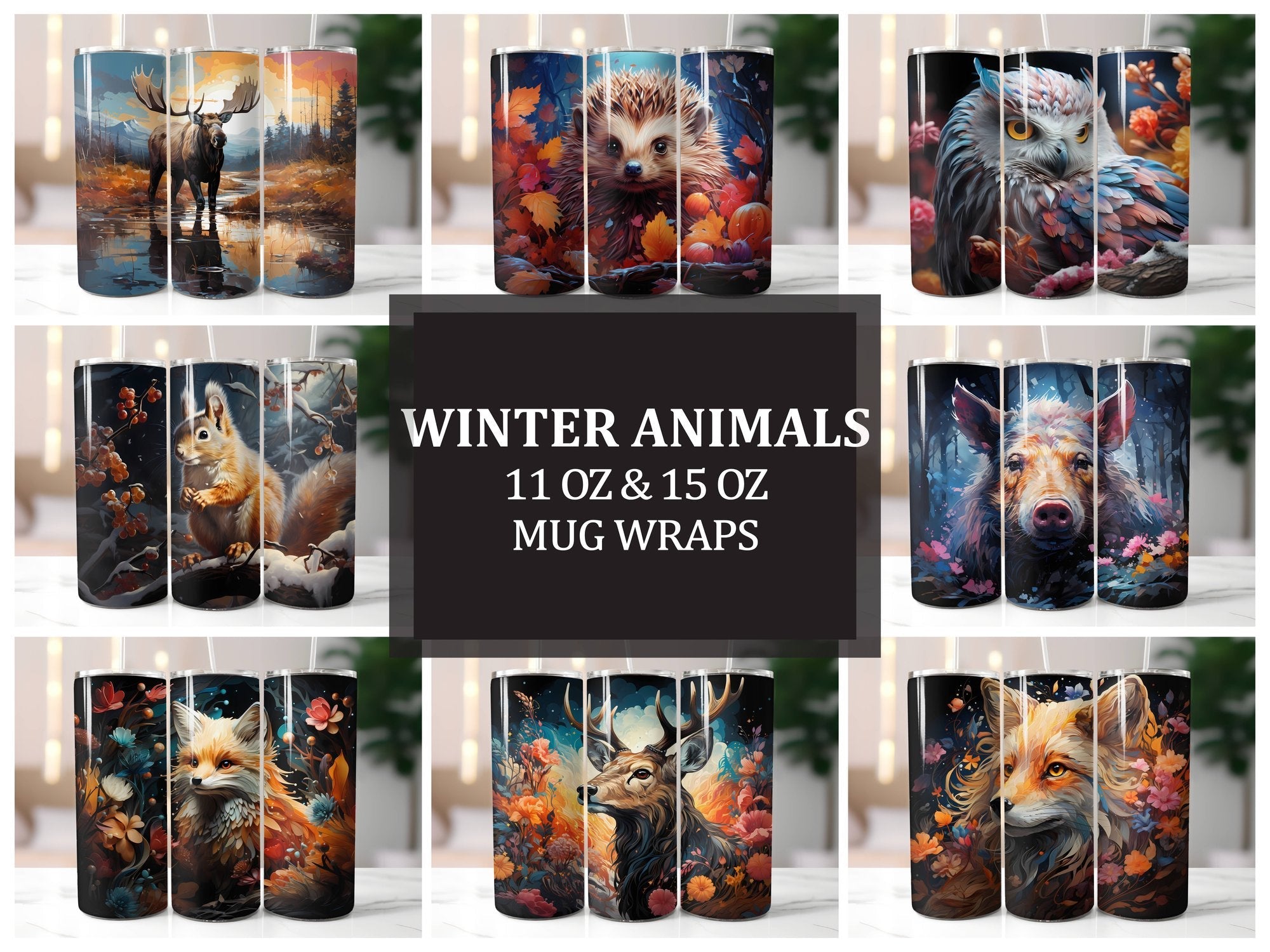 Winter Animals Tumbler Wrap - CraftNest