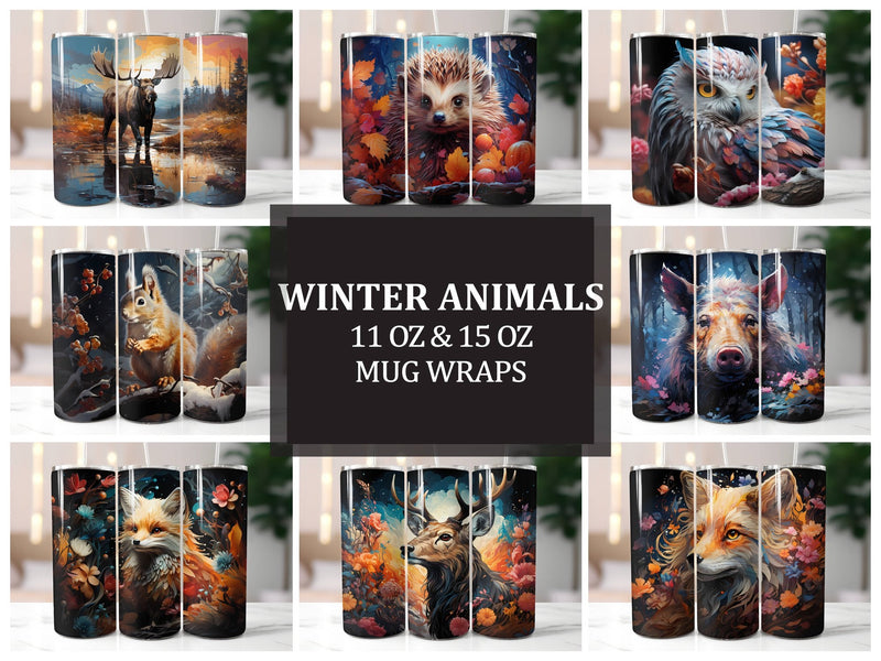 Winter Animals Tumbler Wrap - CraftNest