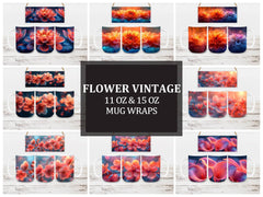 Flower Vintage 5 Mug Wrap - CraftNest