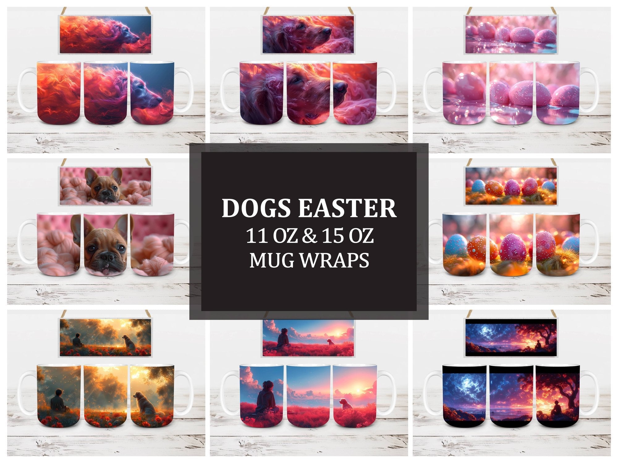 Dogs Easter 2 Mug Wrap - CraftNest