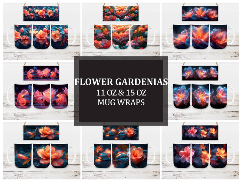 Flower Gardenias 3 Mug Wrap - CraftNest