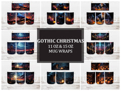 Gothic Christmas Mug Wrap - CraftNest