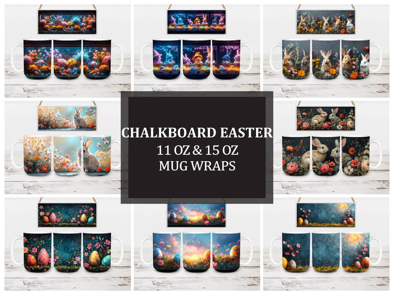 Chalkboard Easter 1 Mug Wrap - CraftNest
