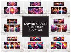 Kawaii Sports 1 Mug Wrap - CraftNest