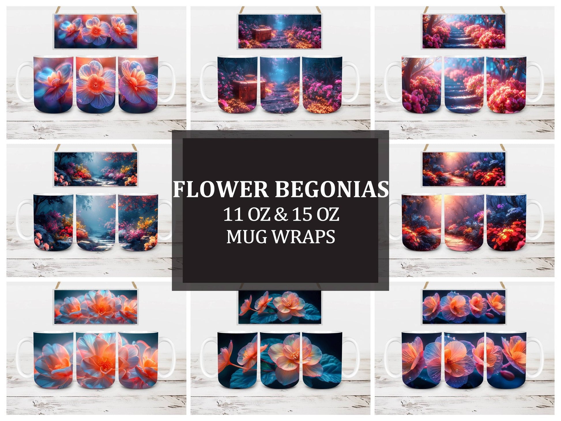 Flower Begonias 2 Mug Wrap - CraftNest