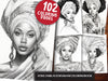 African Black Woman Coloring Book