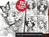 African Black Woman Adult Coloring Book