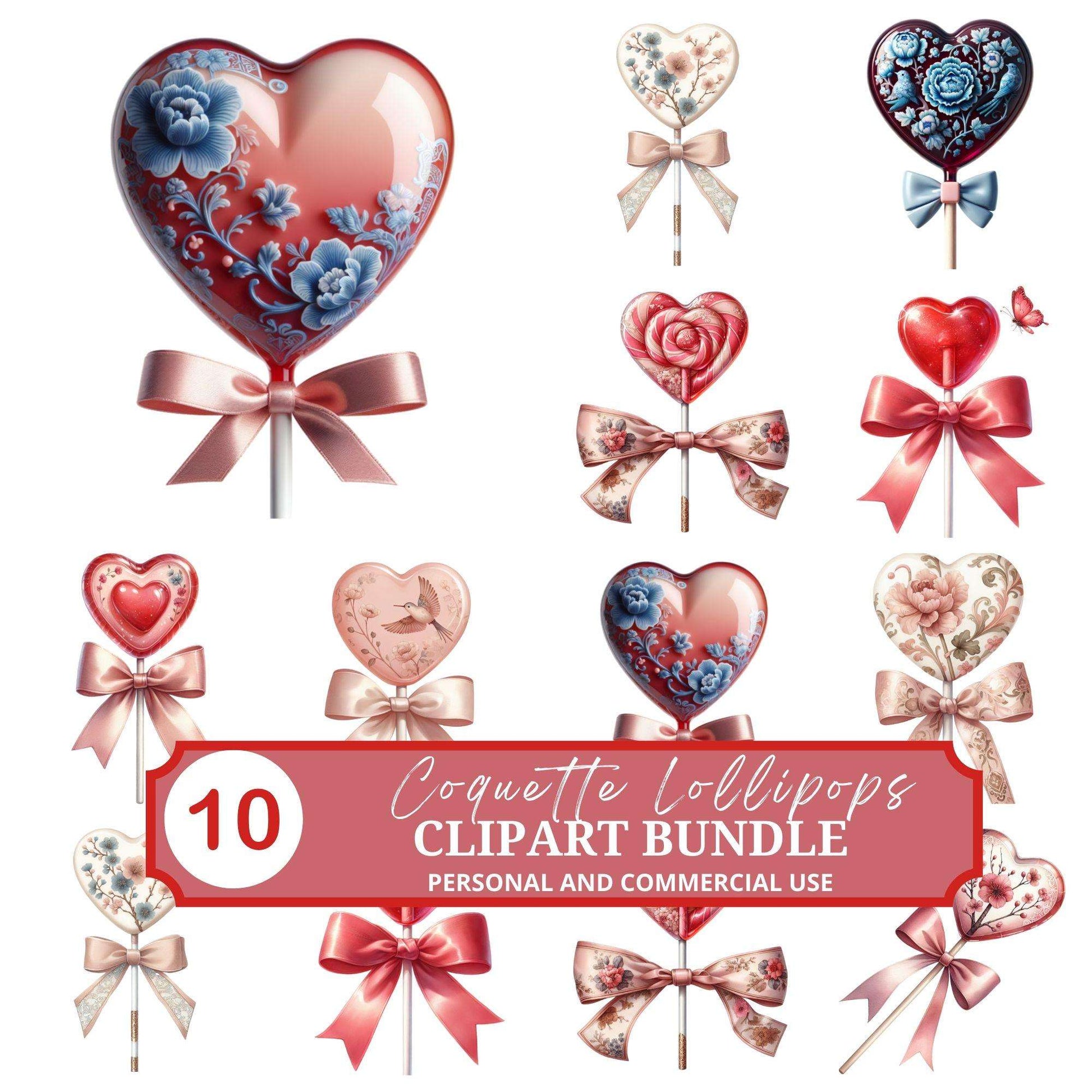 Coquette Lollipops Clipart - CraftNest - Digital Crafting and Art