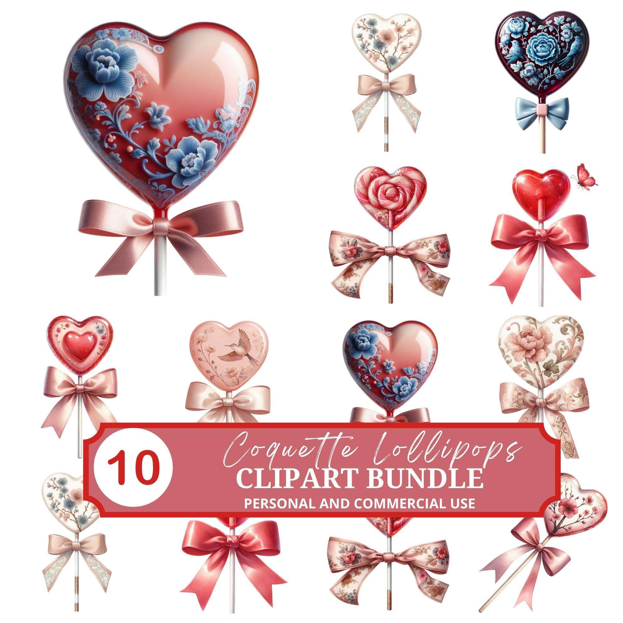 Coquette Lollipops Clipart - CraftNest - Digital Crafting and Art