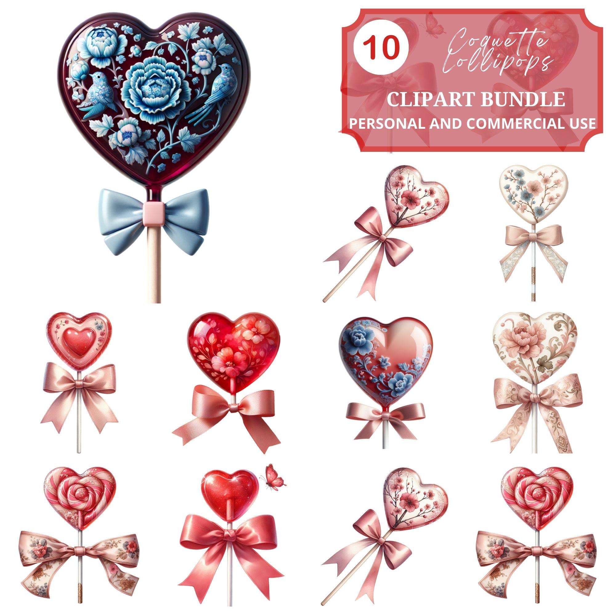 Coquette Lollipops Clipart - CraftNest - Digital Crafting and Art