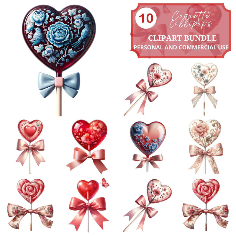Coquette Lollipops Clipart - CraftNest - Digital Crafting and Art