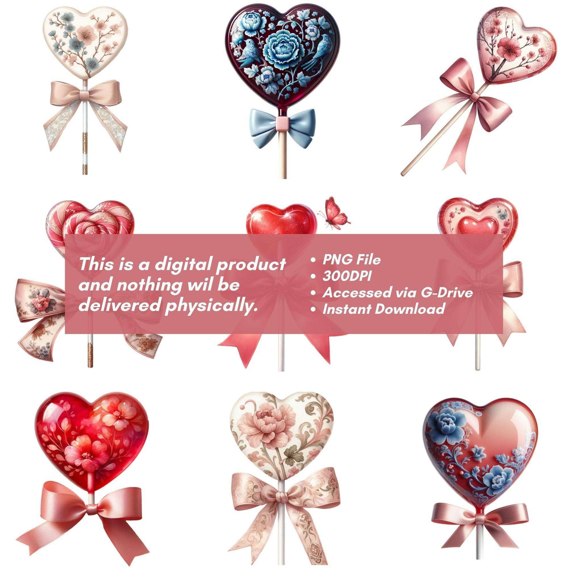 Coquette Lollipops Clipart - CraftNest - Digital Crafting and Art