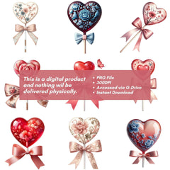 Coquette Lollipops Clipart - CraftNest - Digital Crafting and Art