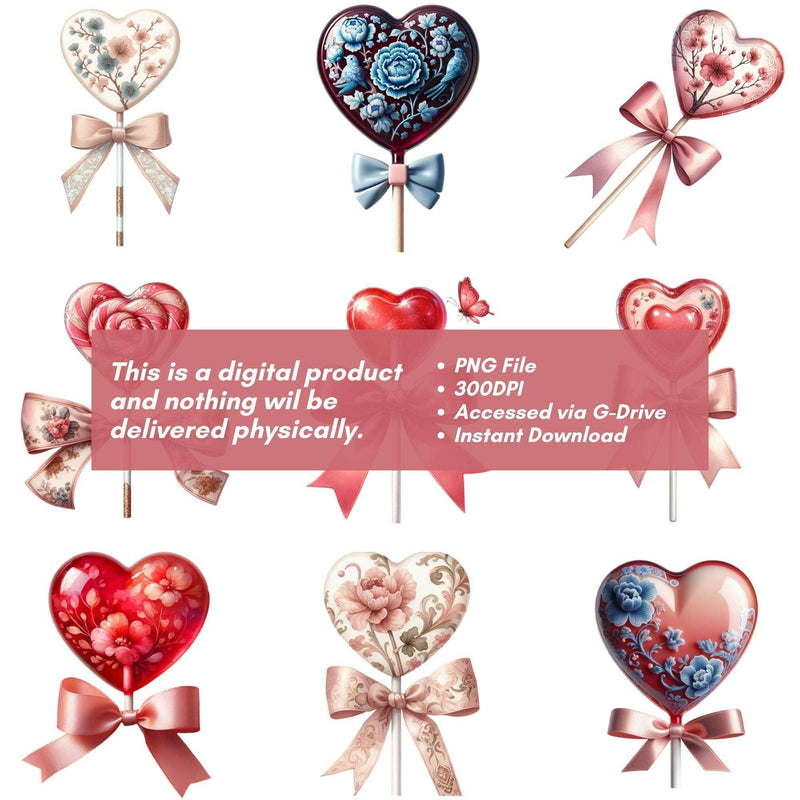 Coquette Lollipops Clipart - CraftNest - Digital Crafting and Art