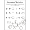 Subtraction Choose the Answer Worksheets