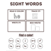 Sight Words Read Trace Write Worksheets