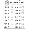 Addition Question Practice Worksheets