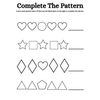 Colorful Shape Pattern Worksheets