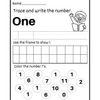 Trace Write and Color Numbers Worksheets