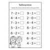 Subtraction Worksheet with Answer Boxes