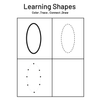 Learning Shapes Trace Connect Draw Worksheets