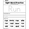 Pre Kindergarten Dolch Sight Word Practice