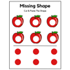 Missing Shape Cut and Paste Worksheets
