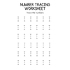 Number Tracing Practice Worksheets