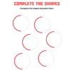 Complete and Paint Shapes Worksheets