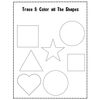 Trace and Color All Shapes Worksheets