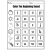 Beginning Sounds Coloring Worksheets
