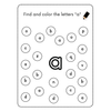 Lowercase Letter Recognition Coloring Worksheets