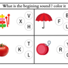 Beginning Sounds Letter Recognition Phonics Worksheets
