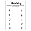Alphabet Letter Picture Matching Worksheets