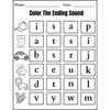 Ending Sounds Color the Letter Worksheets