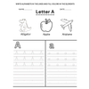 Alphabet Writing and Coloring Worksheets a to Z