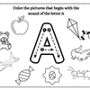 Beginning Sounds Alphabet Coloring Worksheets