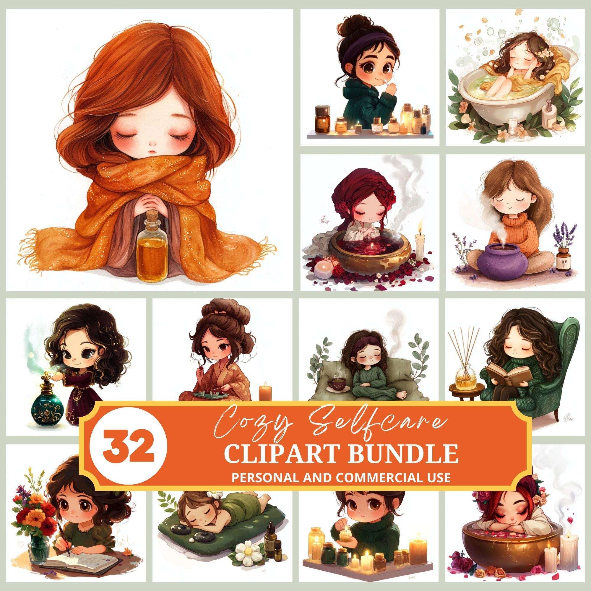 Cozy Selfcare Clipart - CraftNest - Digital Crafting and Art