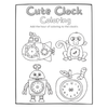 Cute Clock Coloring Pages