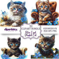 Blue Eyed Cat Clipart - CraftNest - Digital Crafting and Art