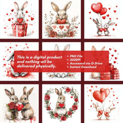 Cute Love Bunny Clipart - CraftNest - Digital Crafting and Art