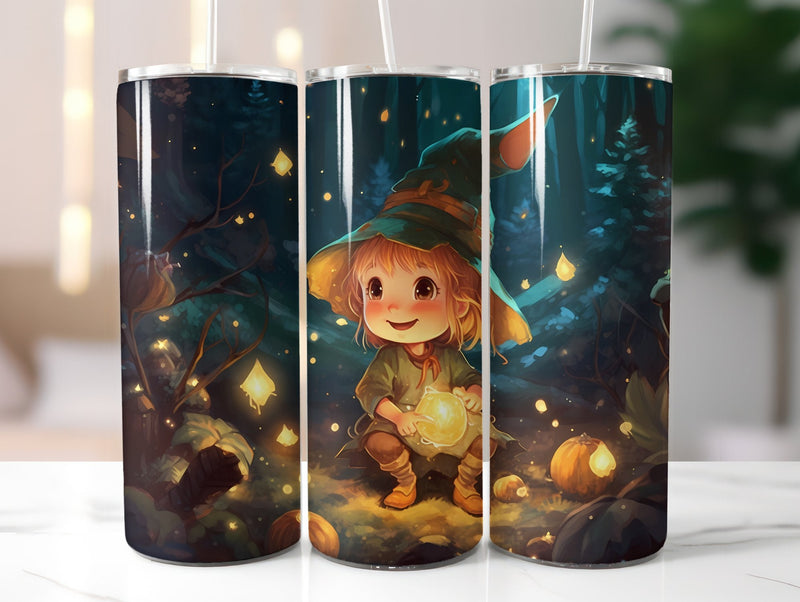Cute Witch Tumbler Wrap - CraftNest