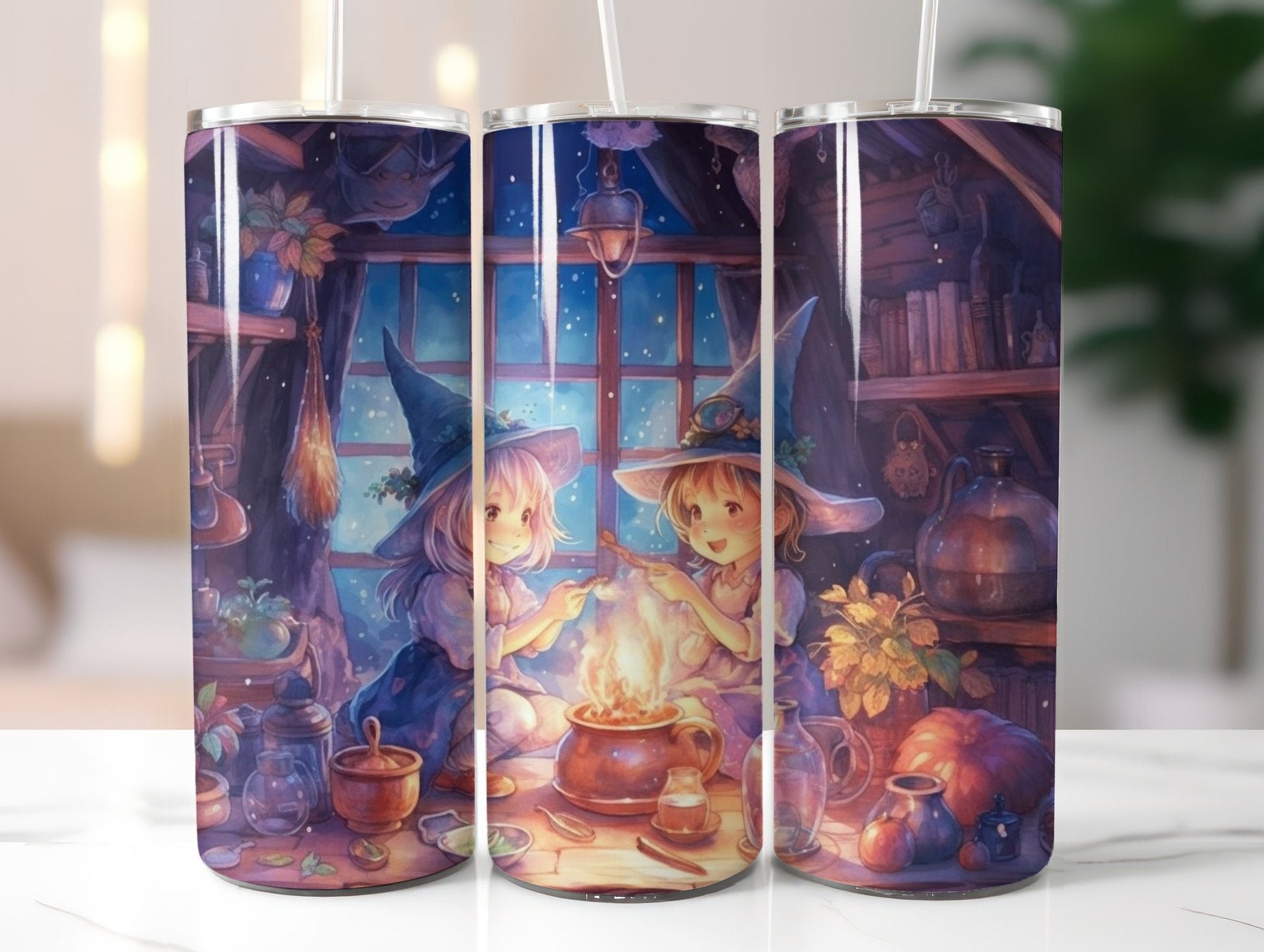 Cute Witch Tumbler Wrap - CraftNest